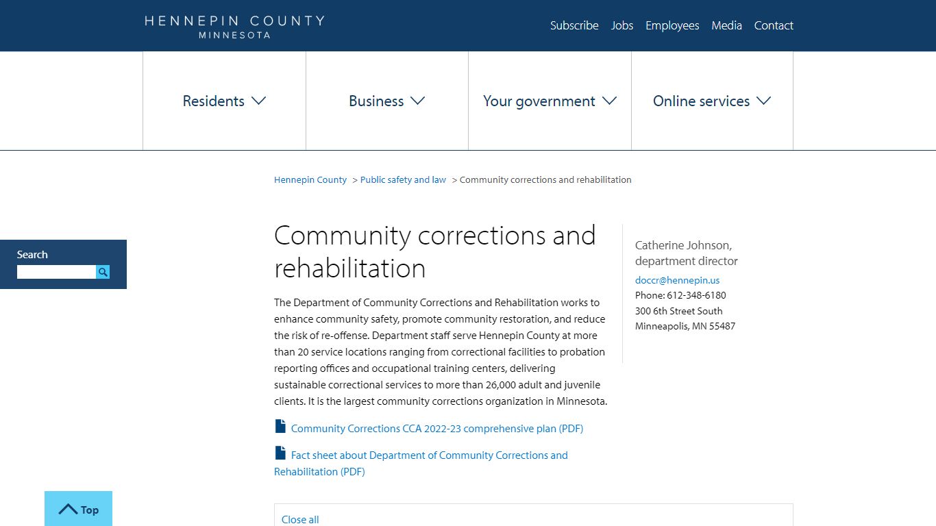 Community corrections and rehabilitation | Hennepin County